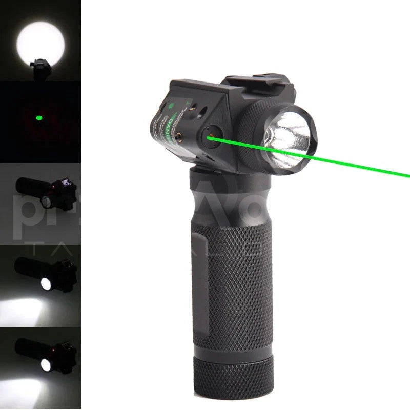 3-in-1 Tactical Foregrip with Flash Light & Green Laser