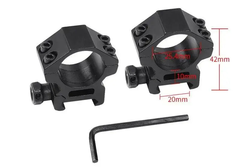 Aluminium Alloy Riflescope Rings Pair Picatinny Mount -  PrismOptic