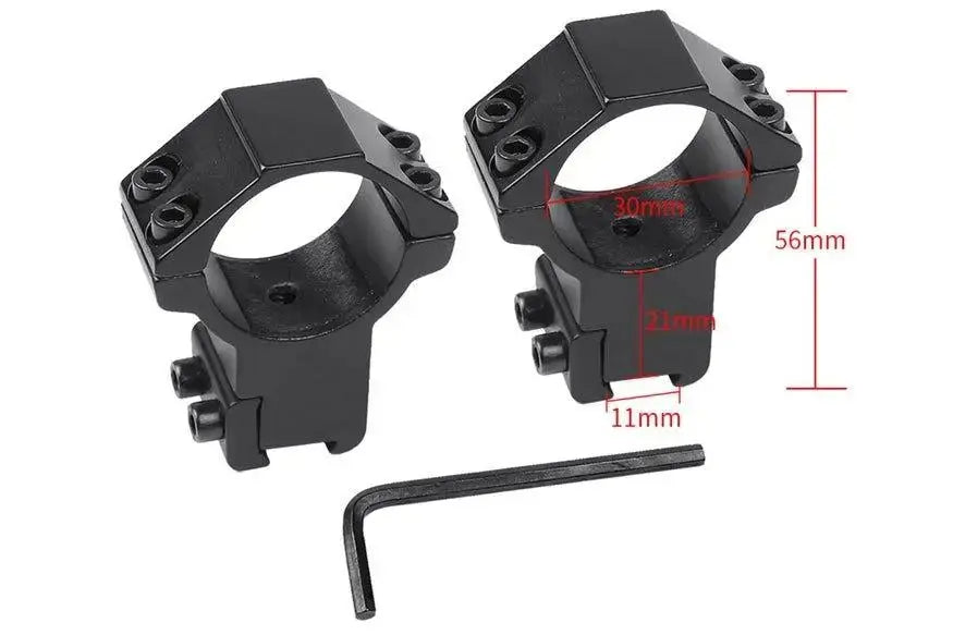 Aluminium Alloy Riflescope Rings Pair Picatinny Mount -  PrismOptic